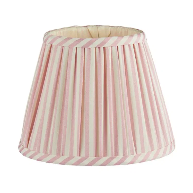 Image of Pink Striped Lampshade - 16cm