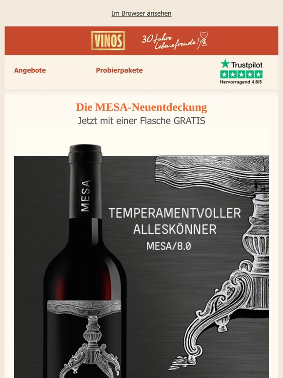 NEU in der MESA-Familie & 7 Flaschen zum Vorteilspreis