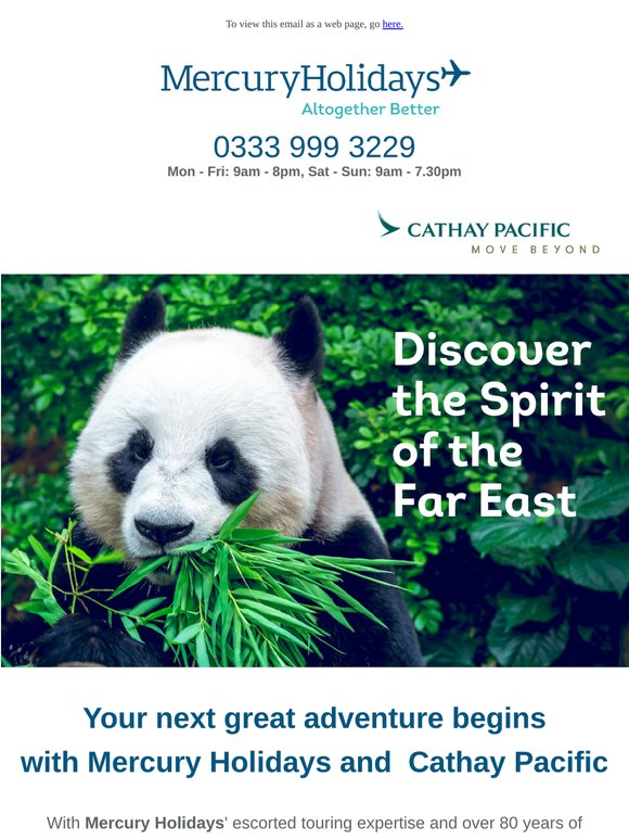 Explore Asia with Cathay Pacific and Mercury Holidays ✈️🌍💺