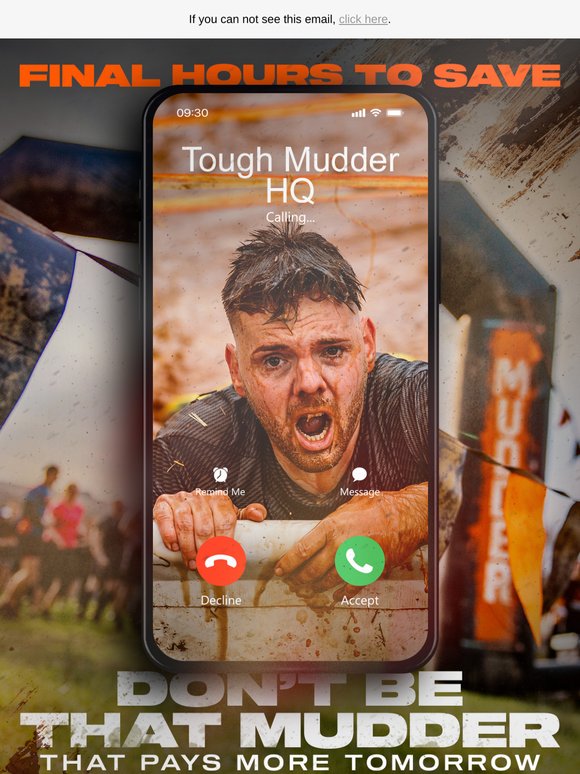 Incoming call: Tough Mudder