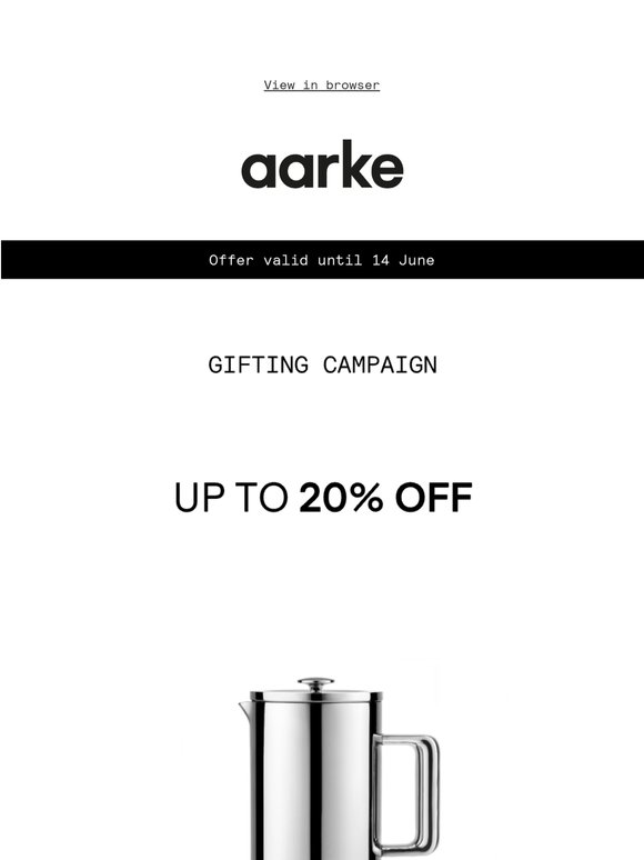 Gift campaign – up to 20% off