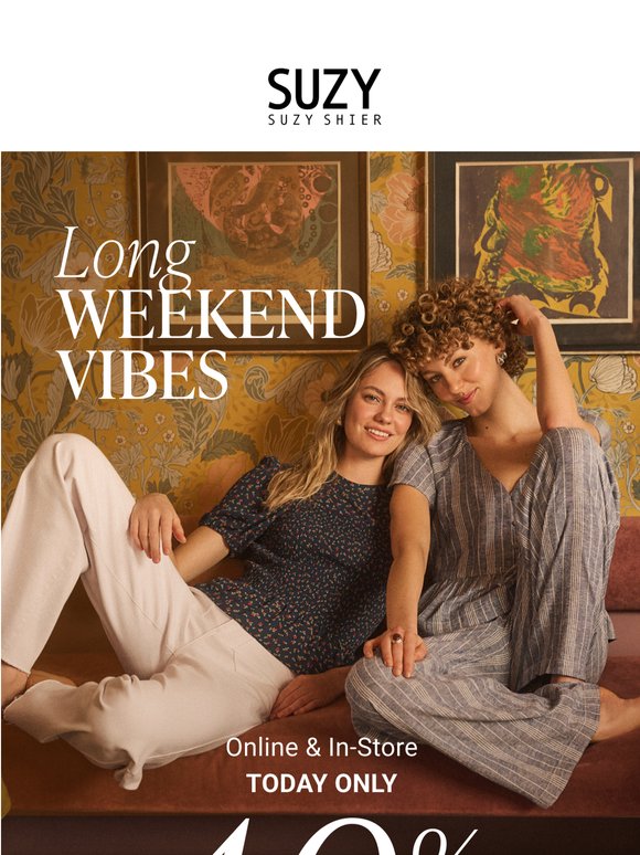LONG WEEKEND OUTFITS AT 40% OFF