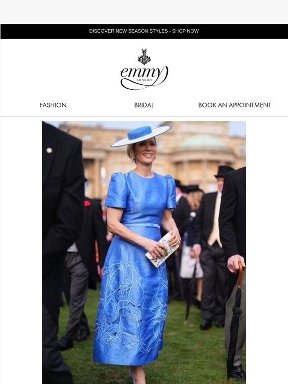 Zara Tindall wears powder blue to the Royal Garden Party