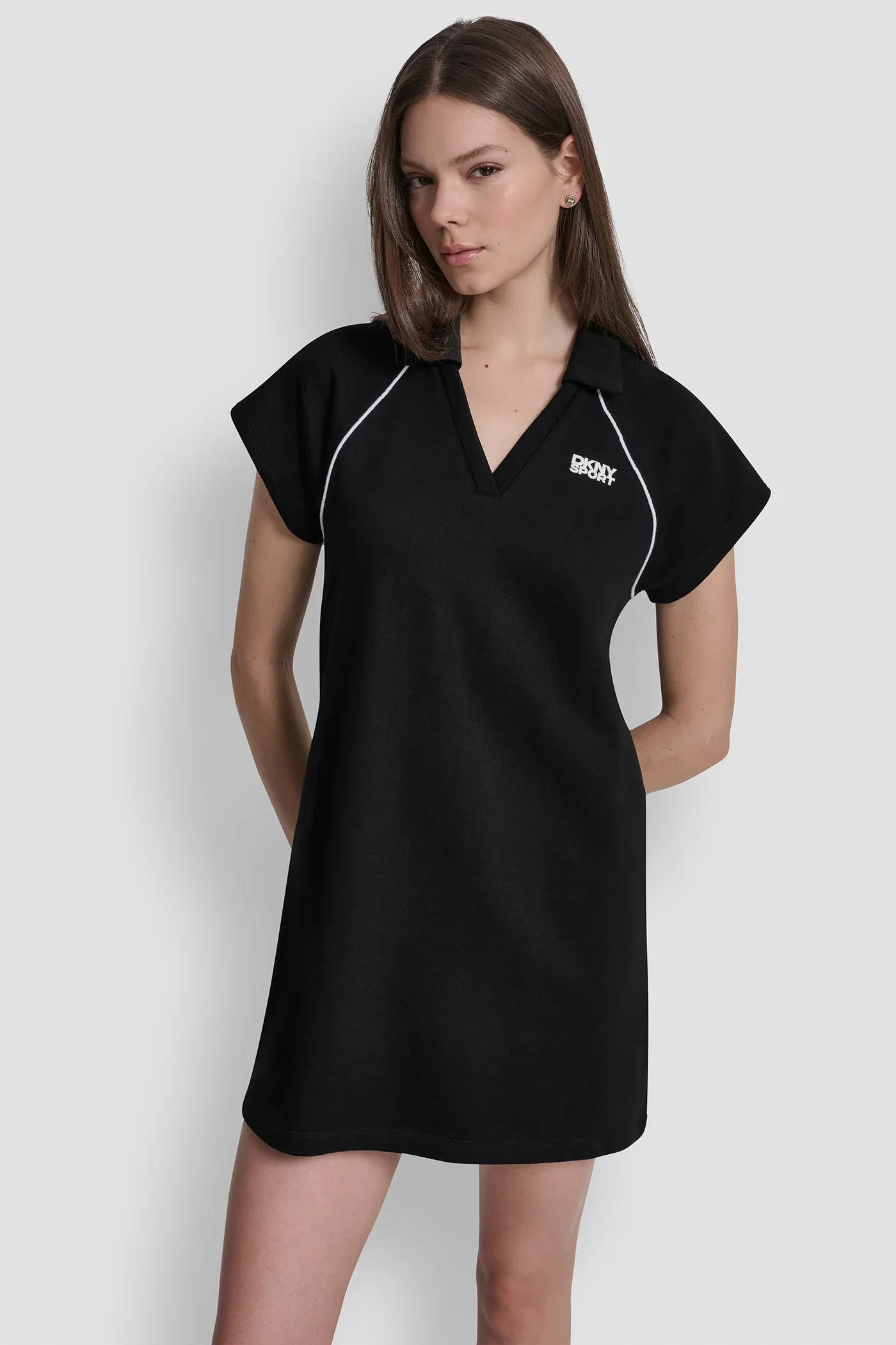 Image of SHORT SLEEVE LOGO MINI POLO DRESS