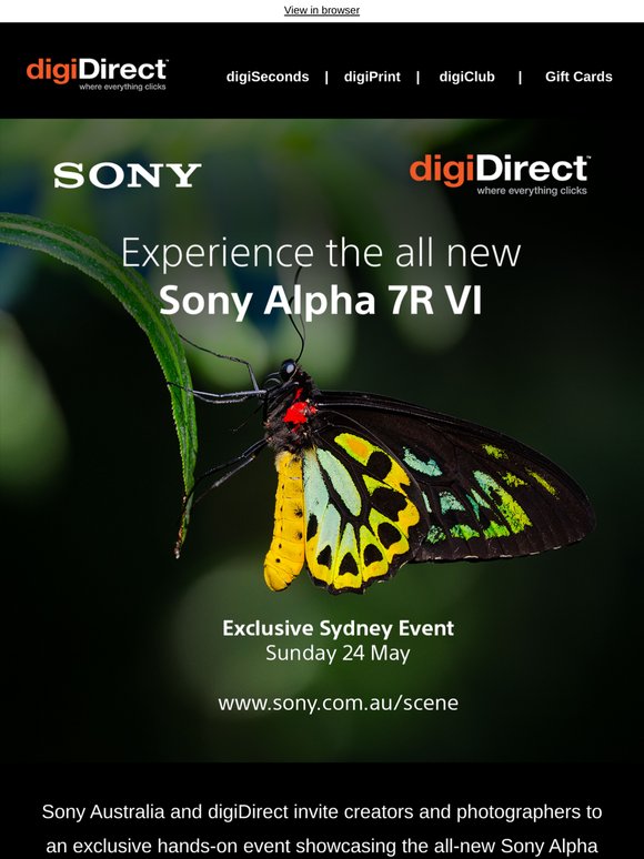 Join us at the exclusive event of the all new Sony Alpha 7R VI at W Sydney.