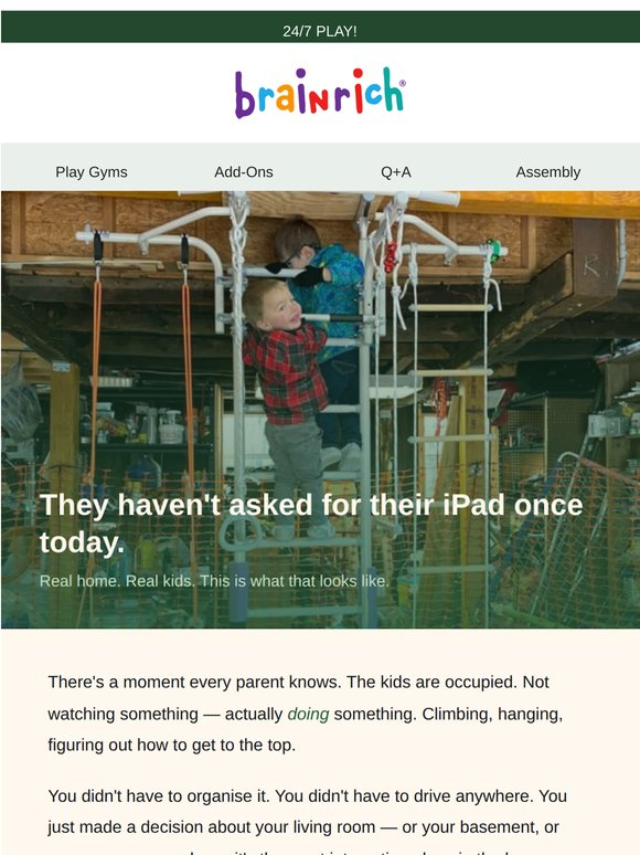 They haven't asked for their iPad once today.