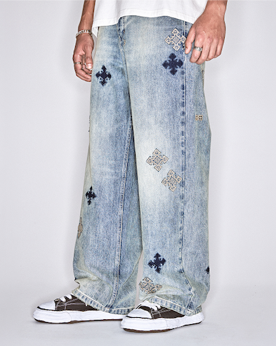 Mens wide leg denim.