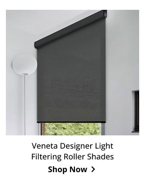 Veneta Designer Light Filtering Roller Shades | Shop Now >