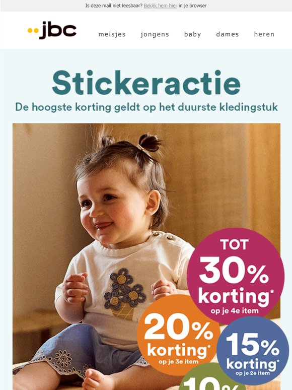 JBC is open 💛 Tot -30% voor mini's