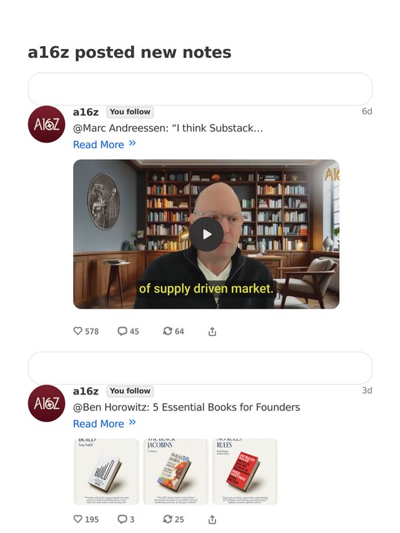 a16z posted new notes