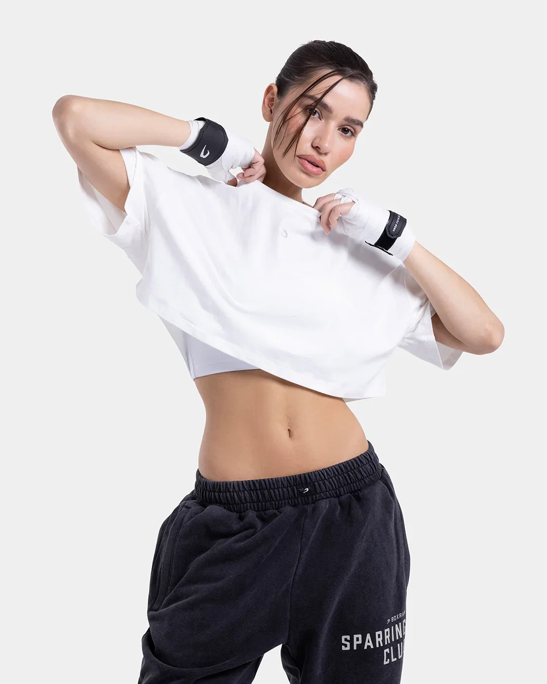 Strike Oversized Cropped T-Shirt - White