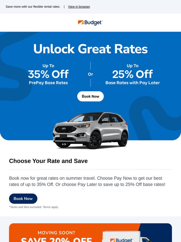 REMINDER: Two smart ways to save on your next rental.