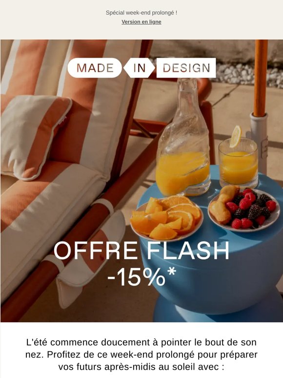 ☀️ Offre flash -15%*