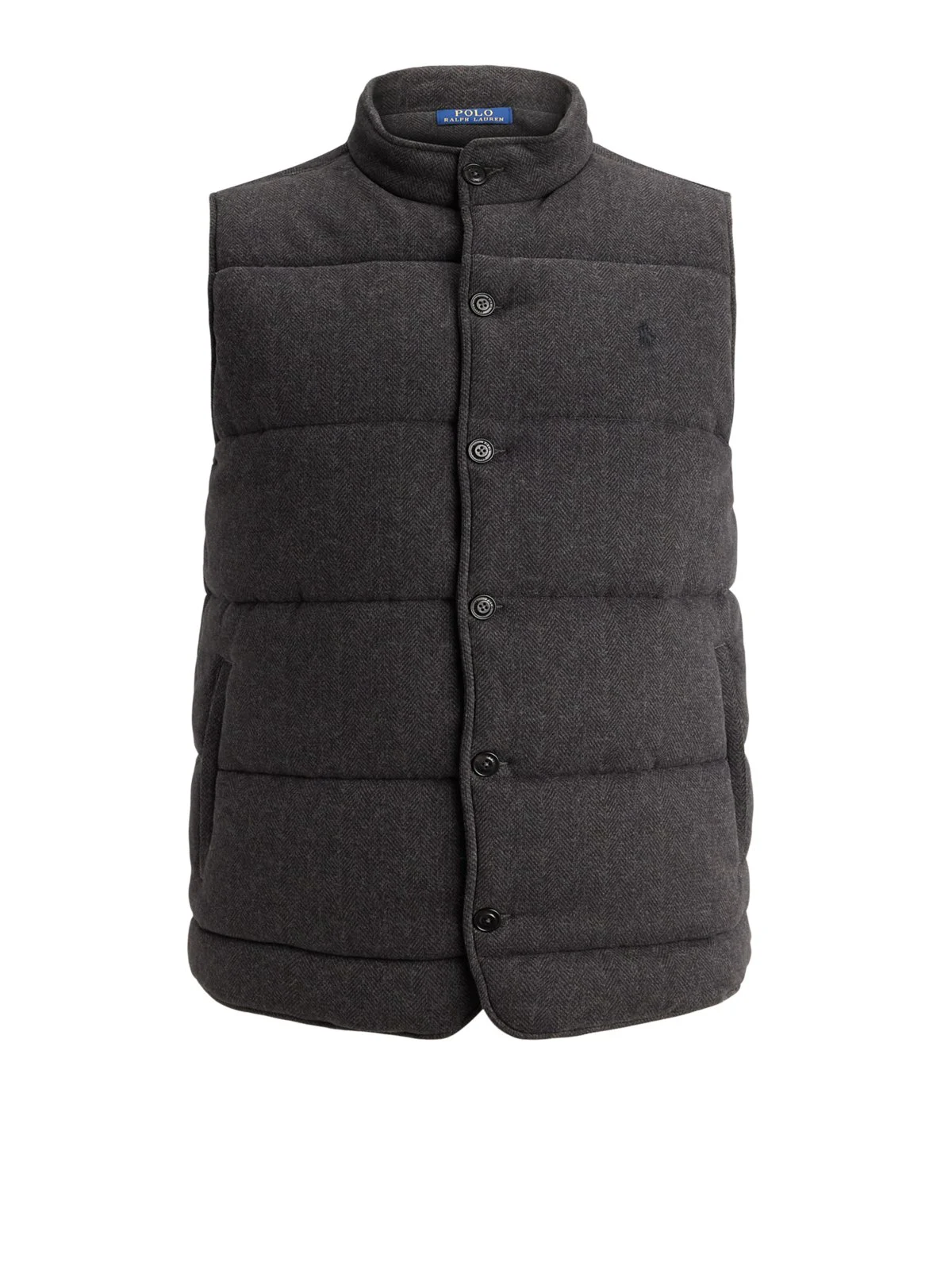 Quilted vest with cotton flannel surface