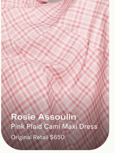 Pink Plaid Cami Maxi Dress