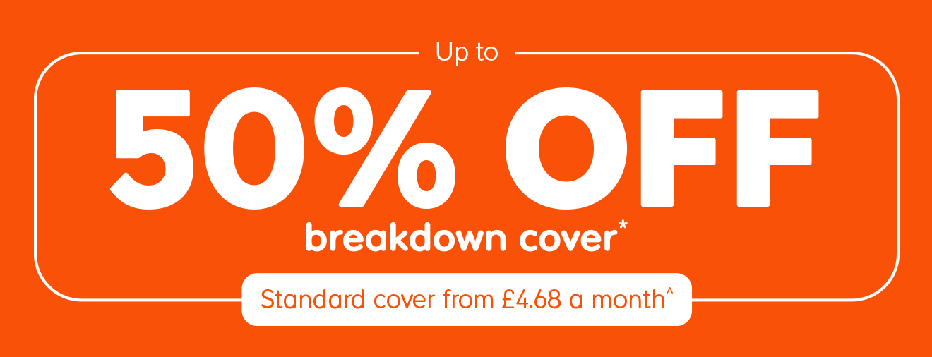 Up to 50% off breakdown cover