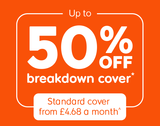 Up to 50% off breakdown cover