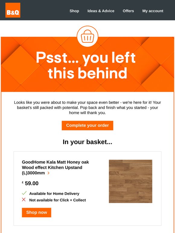 Don't forget - you left something behind