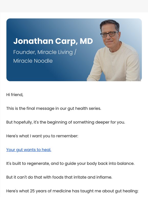 Your gut is ready to heal now 🤍