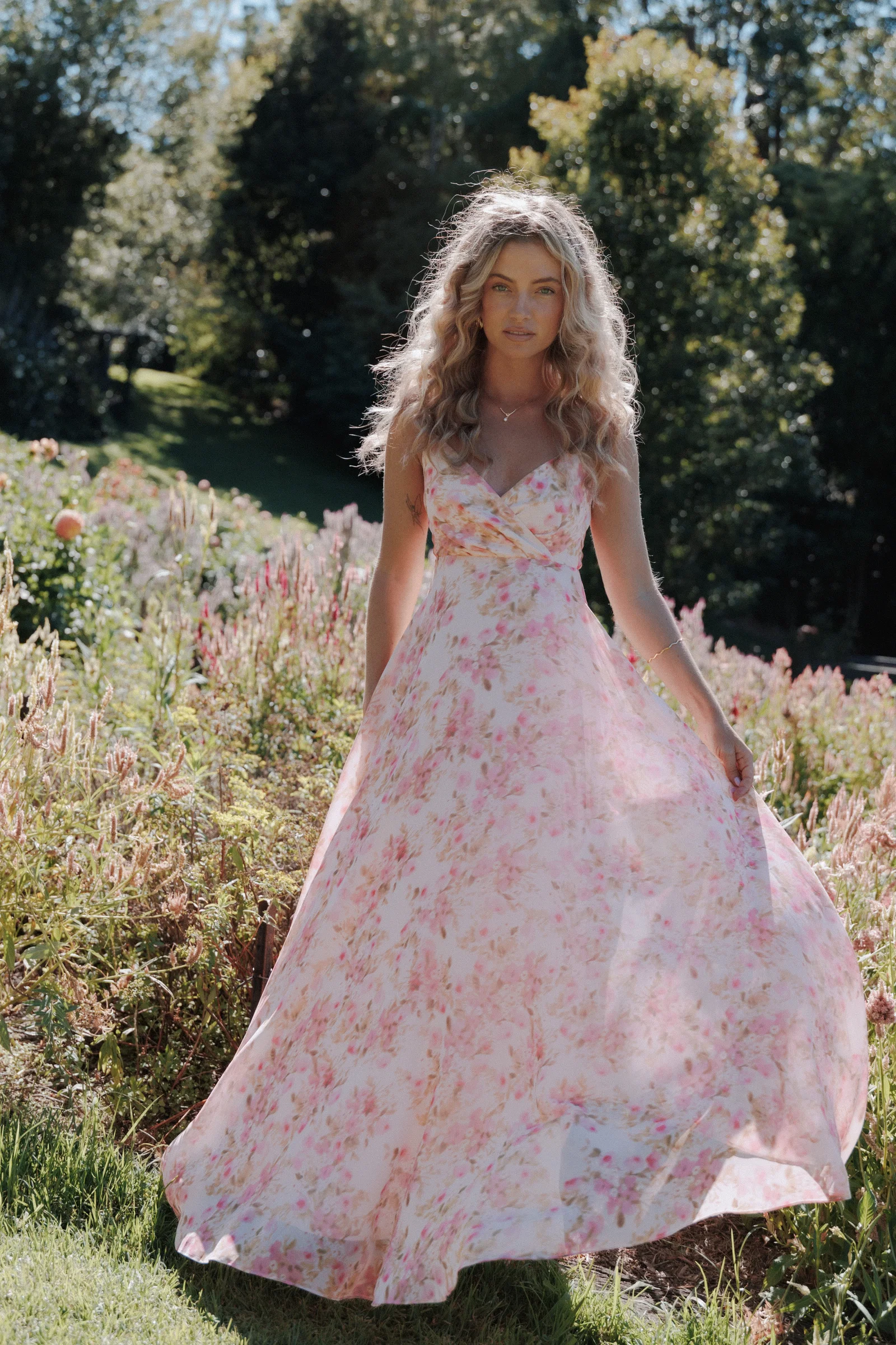 Image of Madilyn Maxi Dress - Blurred Pink Floral