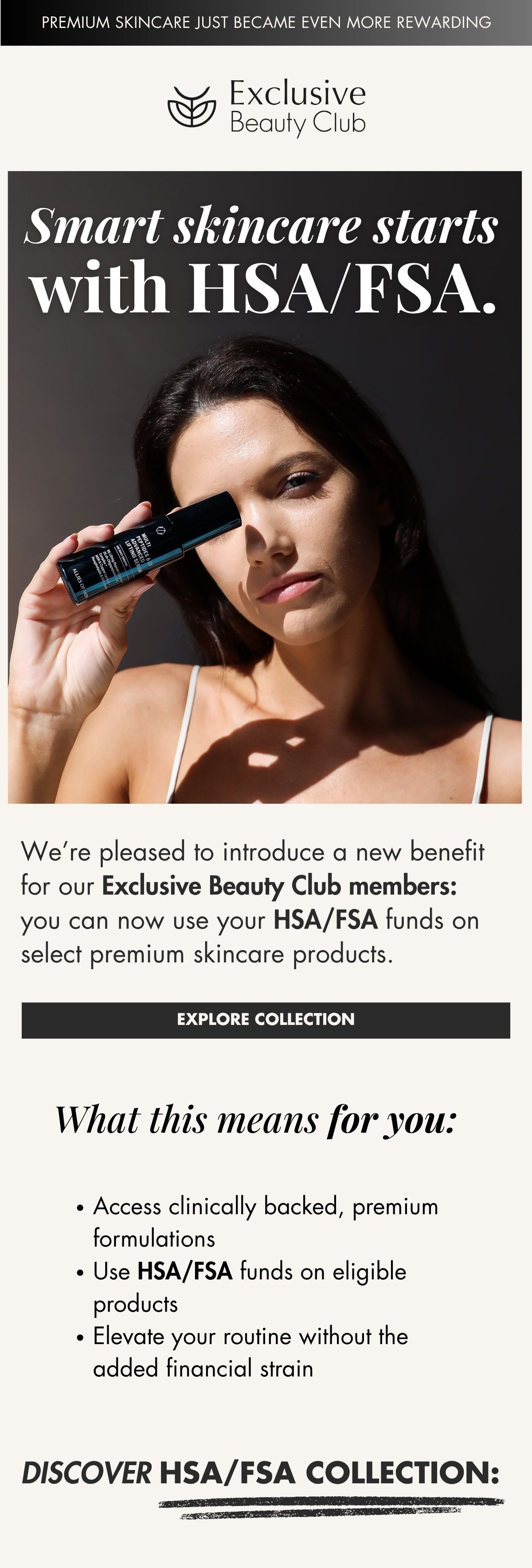 Smart Skincare starts with HSA/FSA | Explore Collection