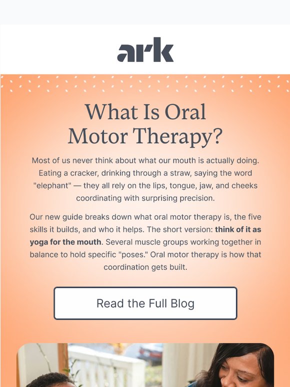 What is oral motor therapy?