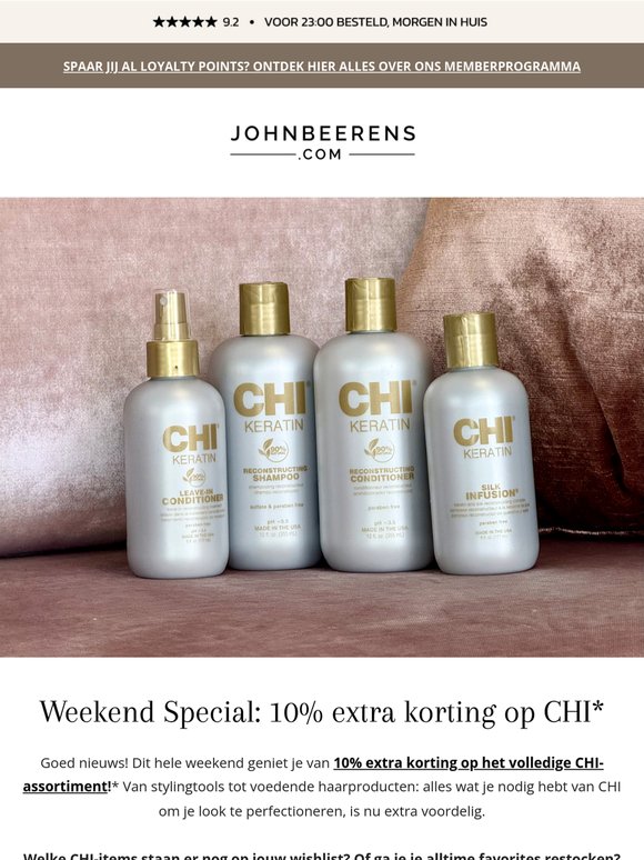 10% EXTRA KORTING op CHI* 💛