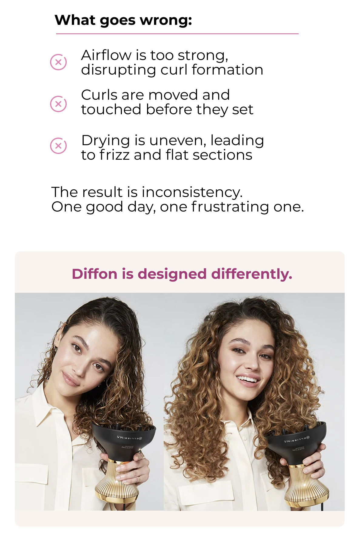 Diffon is designed differently.