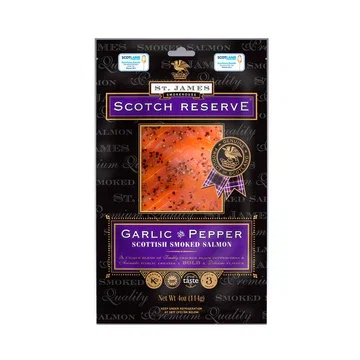 Scottish Reserve Smoked Salmon With Garlic & Pepper