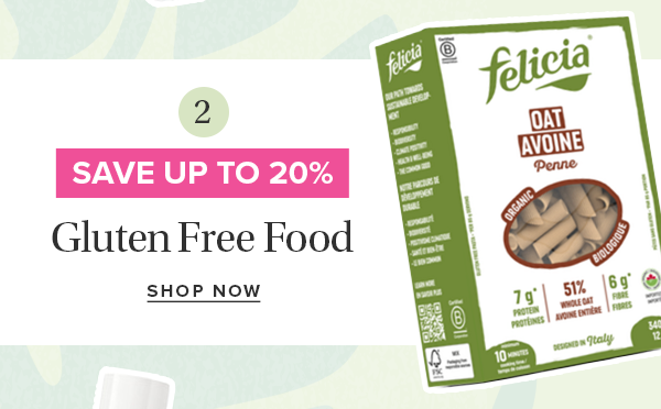 Save up to 20% on Gluten Free Food