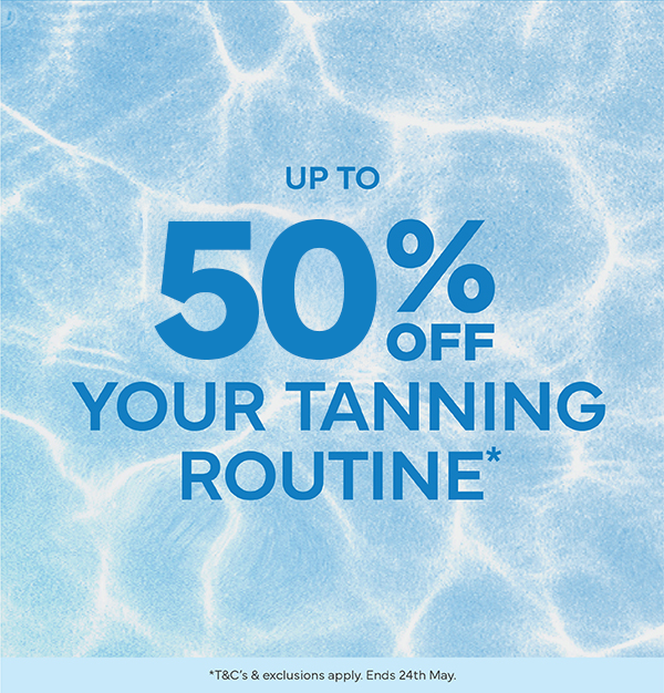 Save up to 50% off your tanning routine