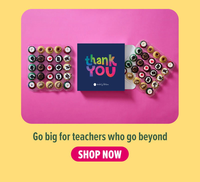 Go big for teachers who go beyond! Shop our thank you gift box cupcake 50-pack now.