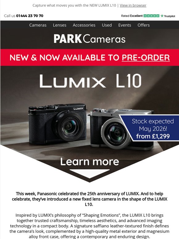 Panasonic LUMIX L10 - now available to pre-order!