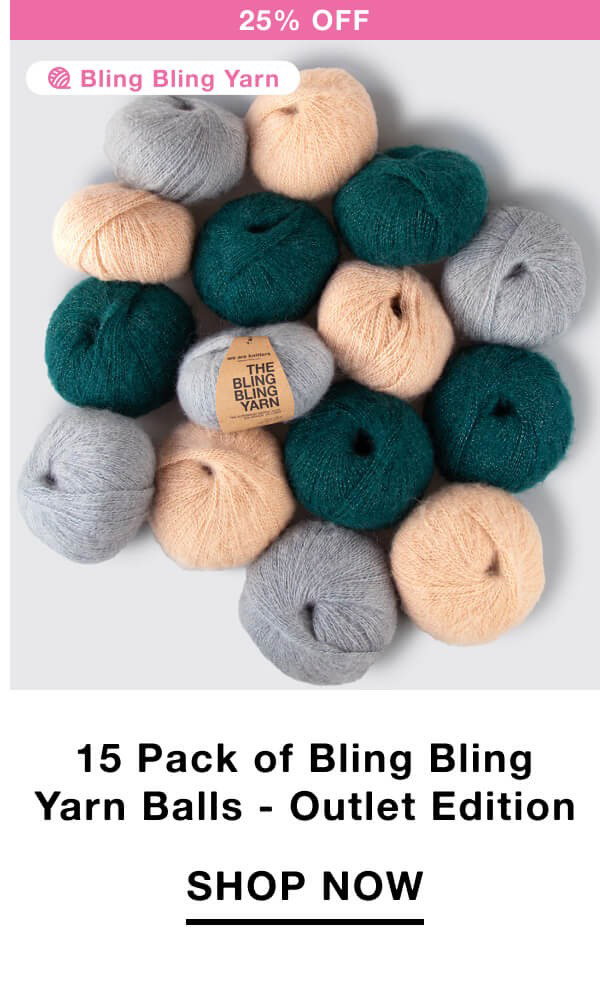 15 Pack of Bling Bling Yarn Balls - Outlet Edition