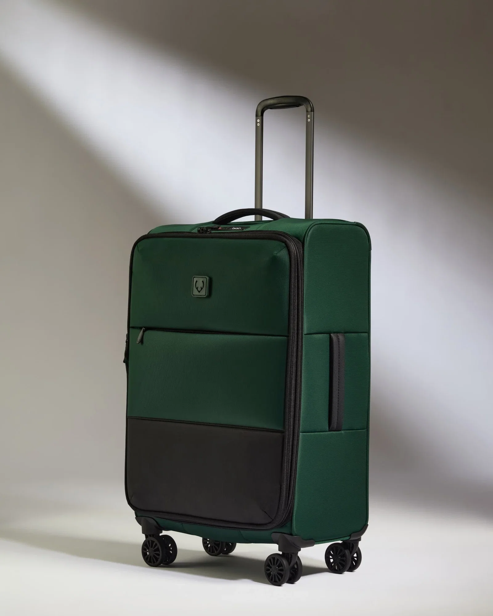 Image of Lightest Medium Suitcase in Antler Green - Soft Stripe 2.0
