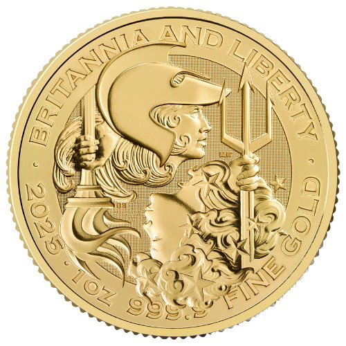 Image of 2025 1 oz British Gold Britannia and Liberty Coin