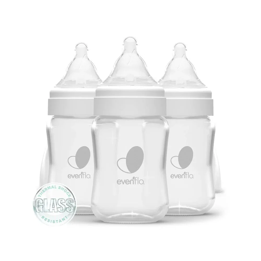 Image of Evenflo Balance + Glass Wide Neck Baby Bottles