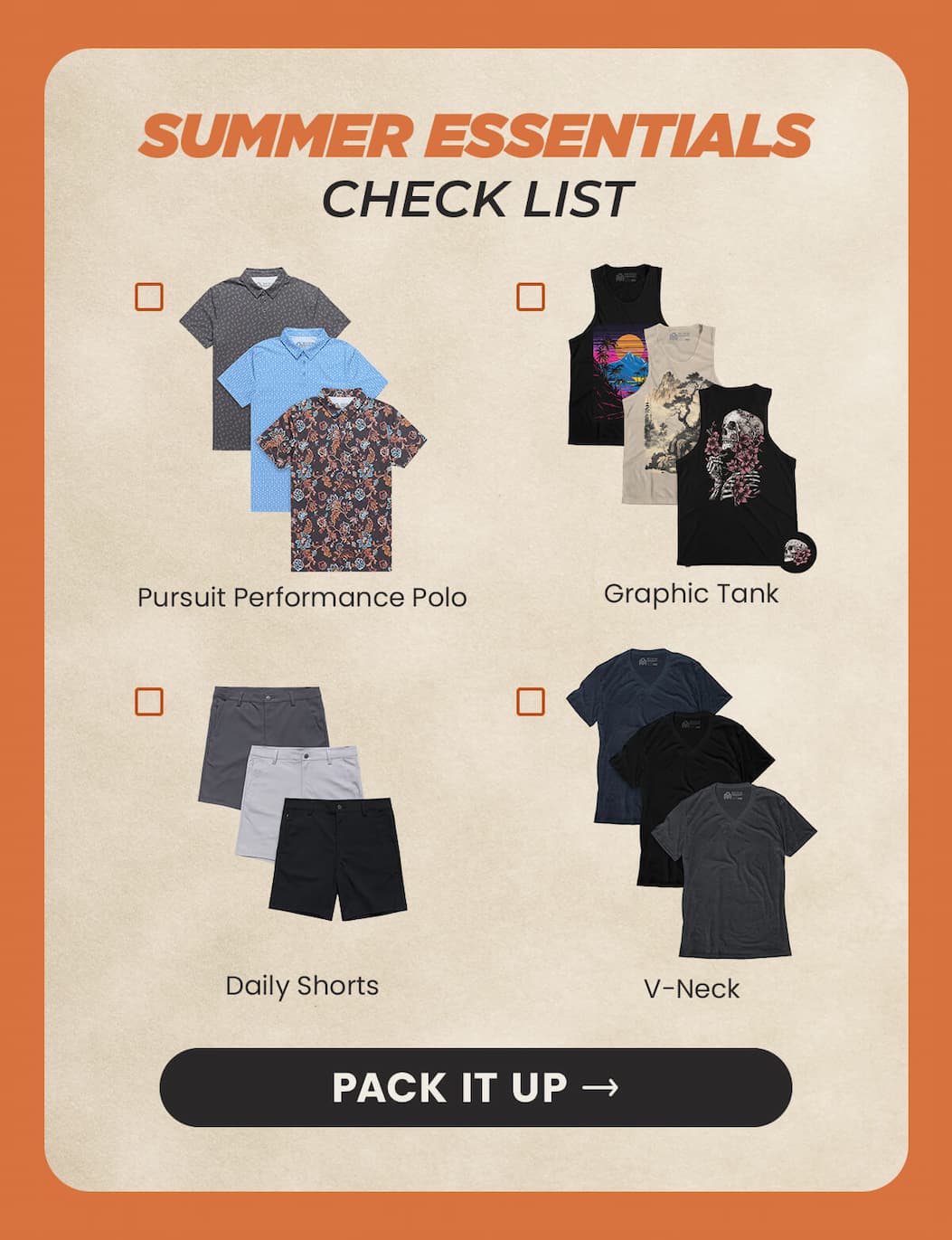 summer essentials check list