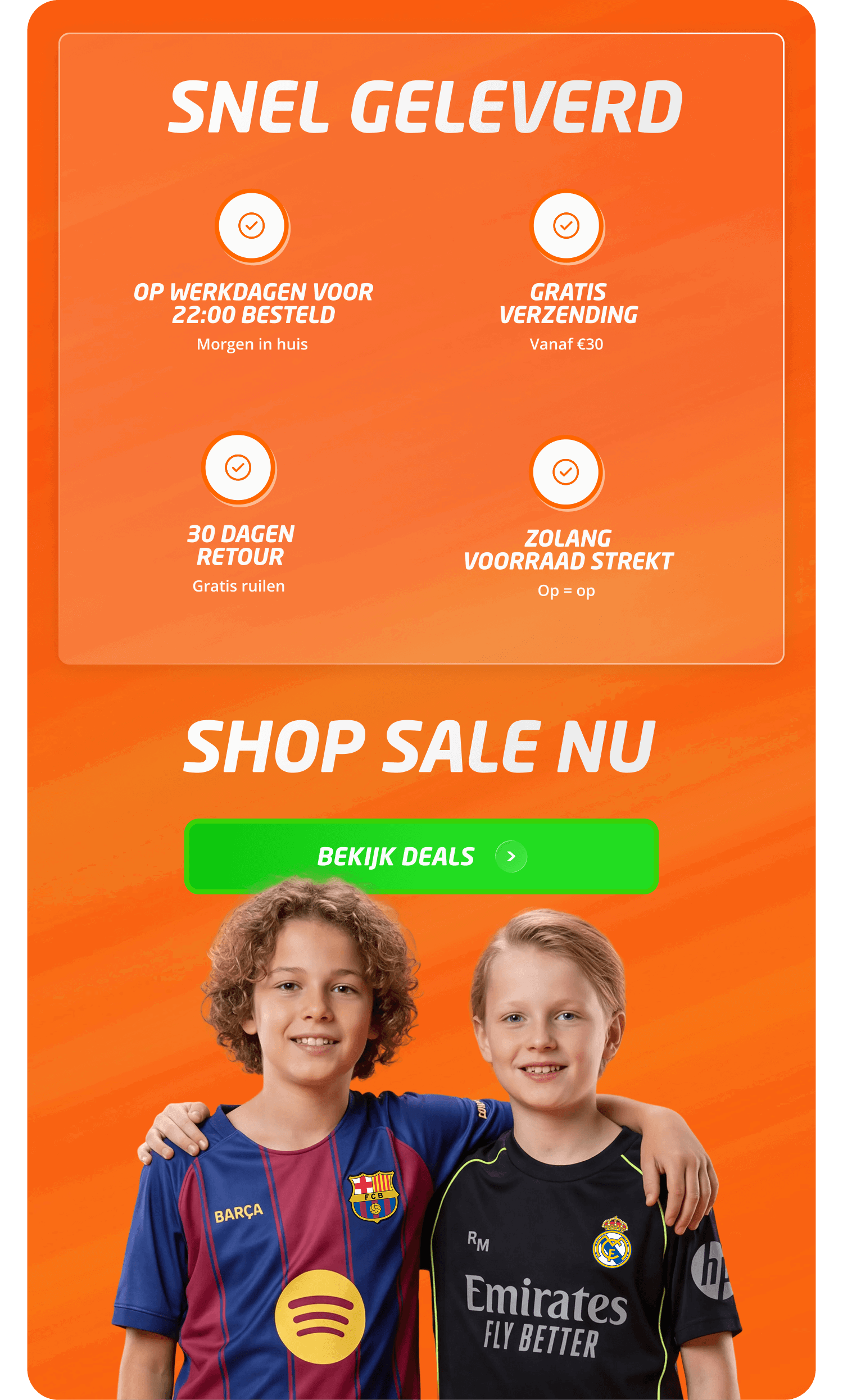 Snel geleverd