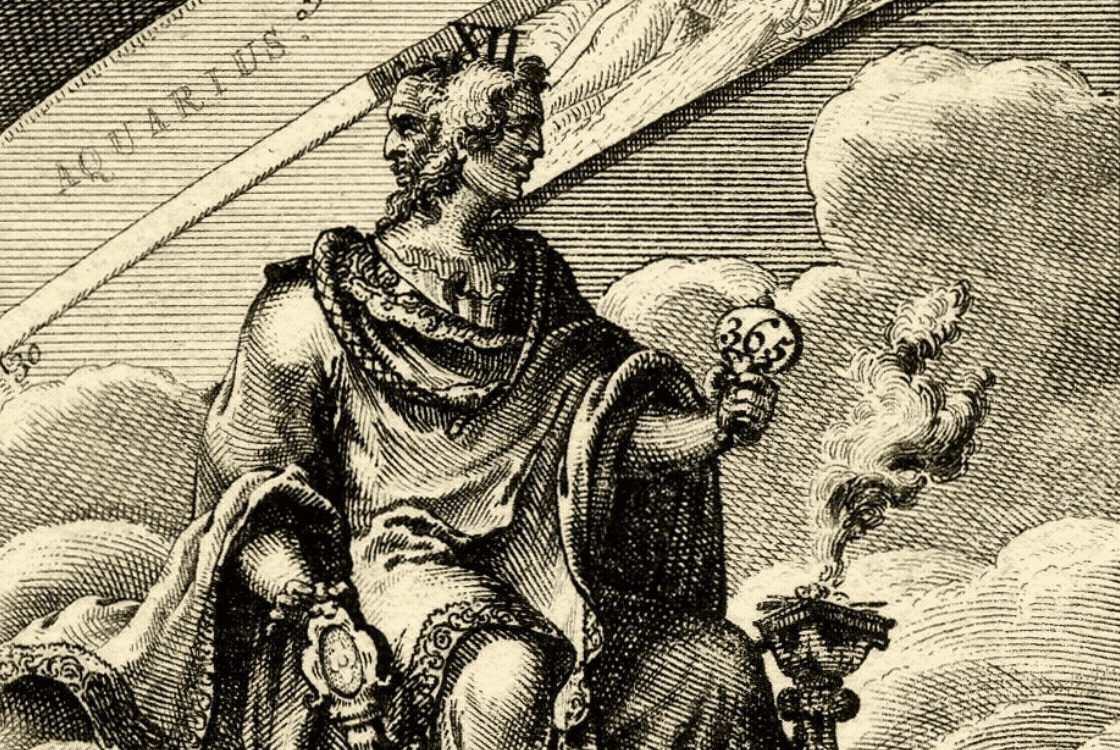 A drawing of the Roman god Janus, a copper-alloy figure of Mars the Roman god of war, Bronze head of the Roman emperor Augustus. 