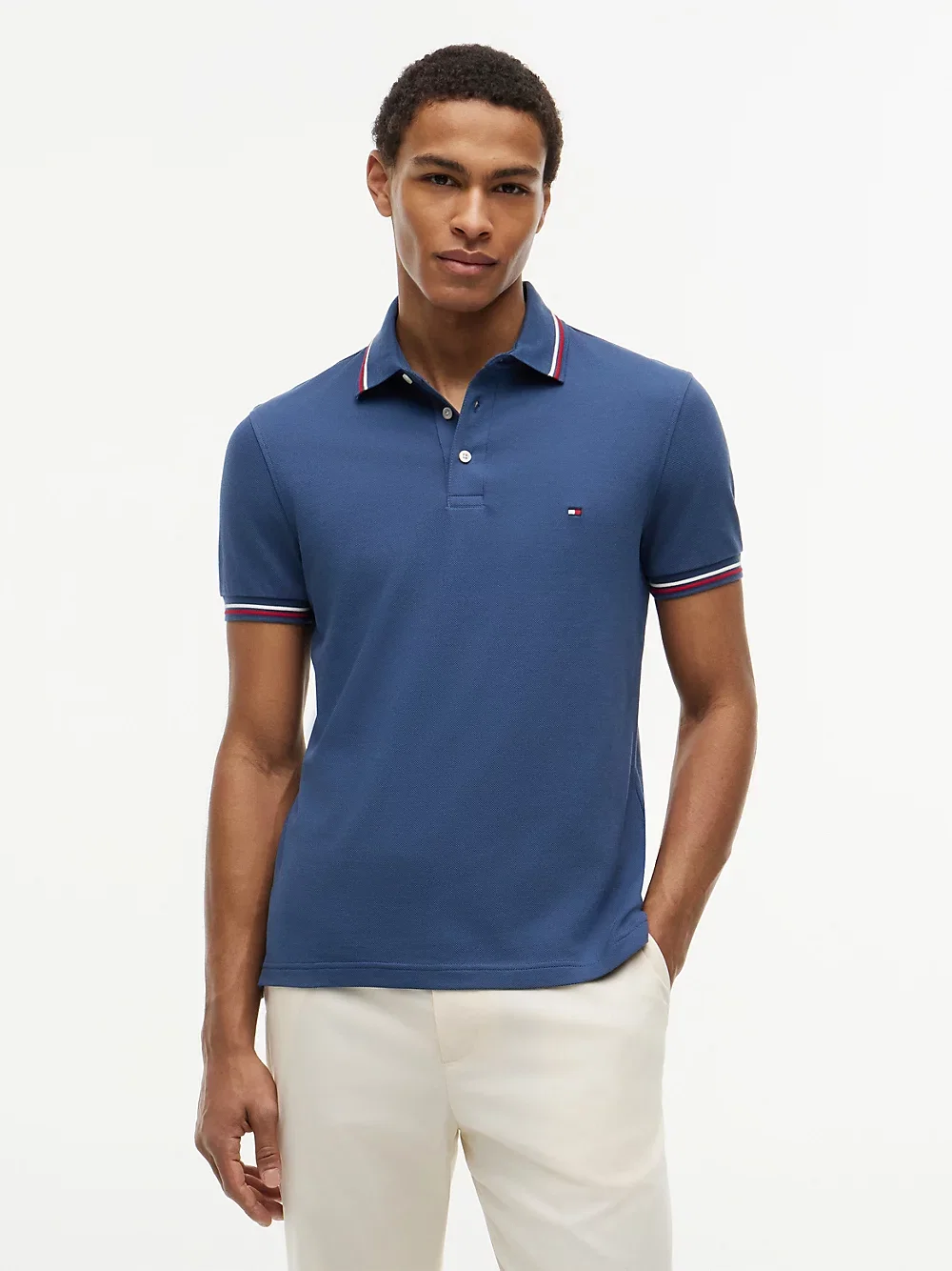 Slim Fit Piqué-Poloshirt mit Kontrast-Detail