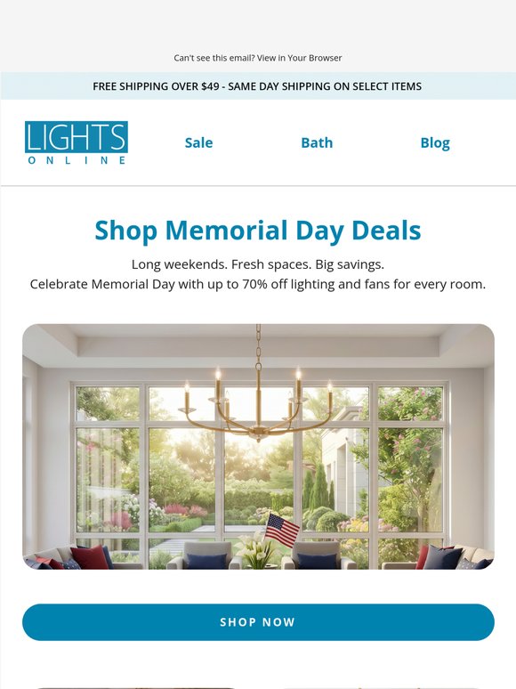 Up to 70% Off: Memorial Day Savings Start Now