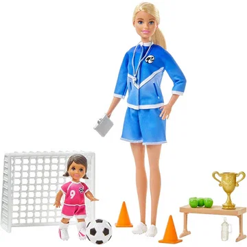 Barbie Careers Football Soccer Coach Doll GLM47