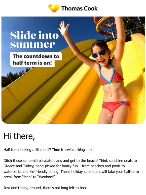 Isn’t it time you booked for half term? 🌞