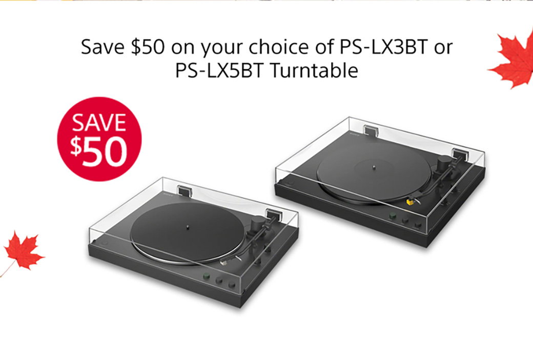Save $50 on your choice of PS-LX3BT or PS-LX5BT Turntable | Save $50