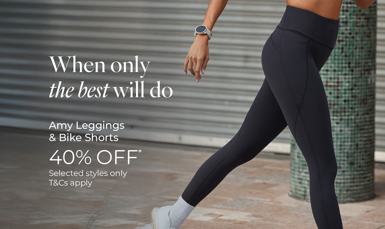 40% Off Amy No Chafe Leggings and Bike Shorts