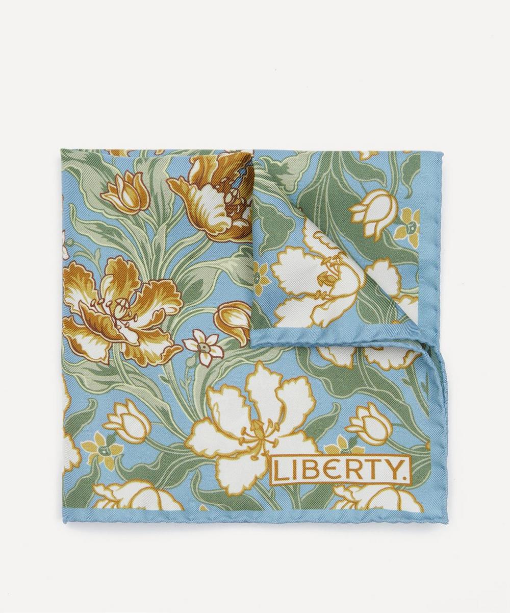 Liberty Archive Tulip Garden Silk Pocket Square