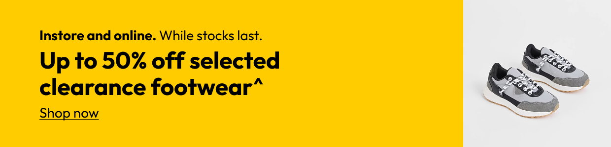 Up to 50% off selected clearance footwear^