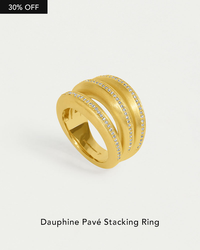 Dauphine Pavé Stacking Ring.