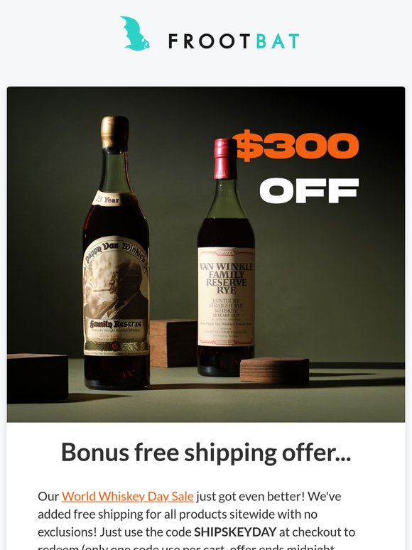 World Whiskey Day Sale Updated